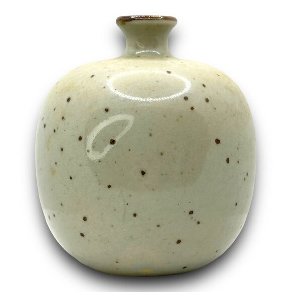 Handcrafted Vintage Ceramic Vase Bamboo Design - 4 In Tall Decorative - Picture 6 of 7